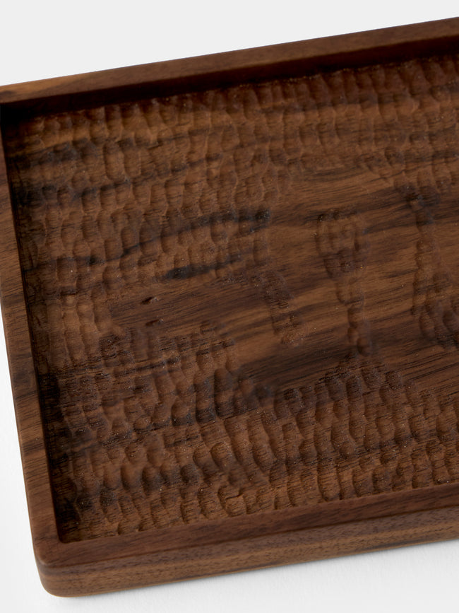 Droulers - Bosco Serpente II Hand-Carved Walnut Tray (8in/20cm) - Brown - ABASK