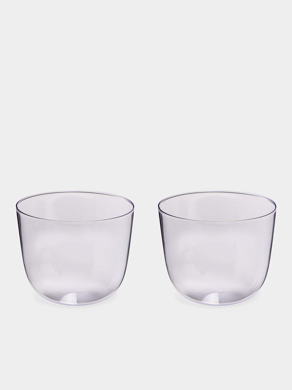 Lobmeyr - Alpha Hand-Blown Crystal Water Tumbler (Set of 2) - Purple - ABASK 