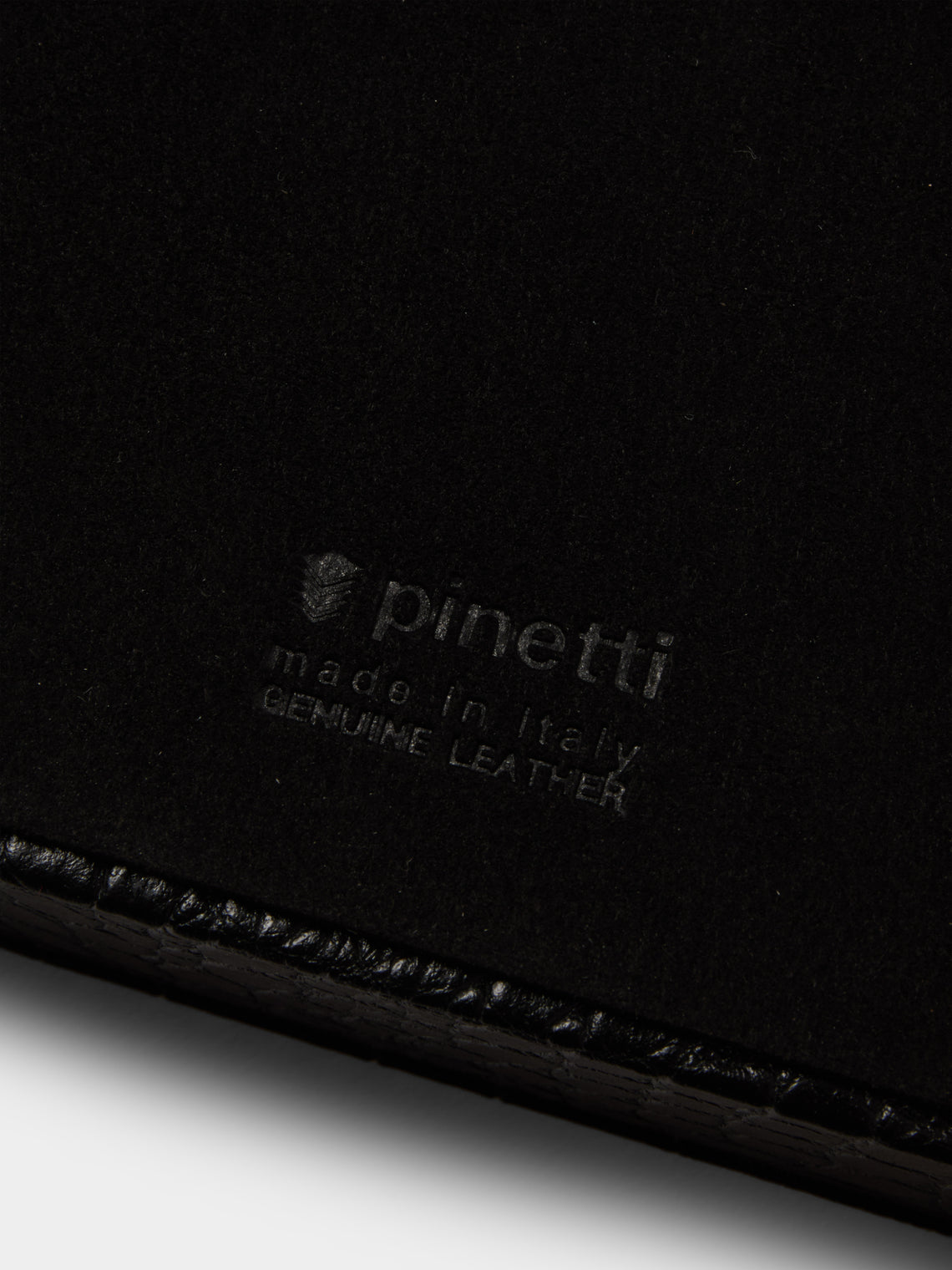 Pinetti - Leather Lidded Pen Holder - Black - ABASK