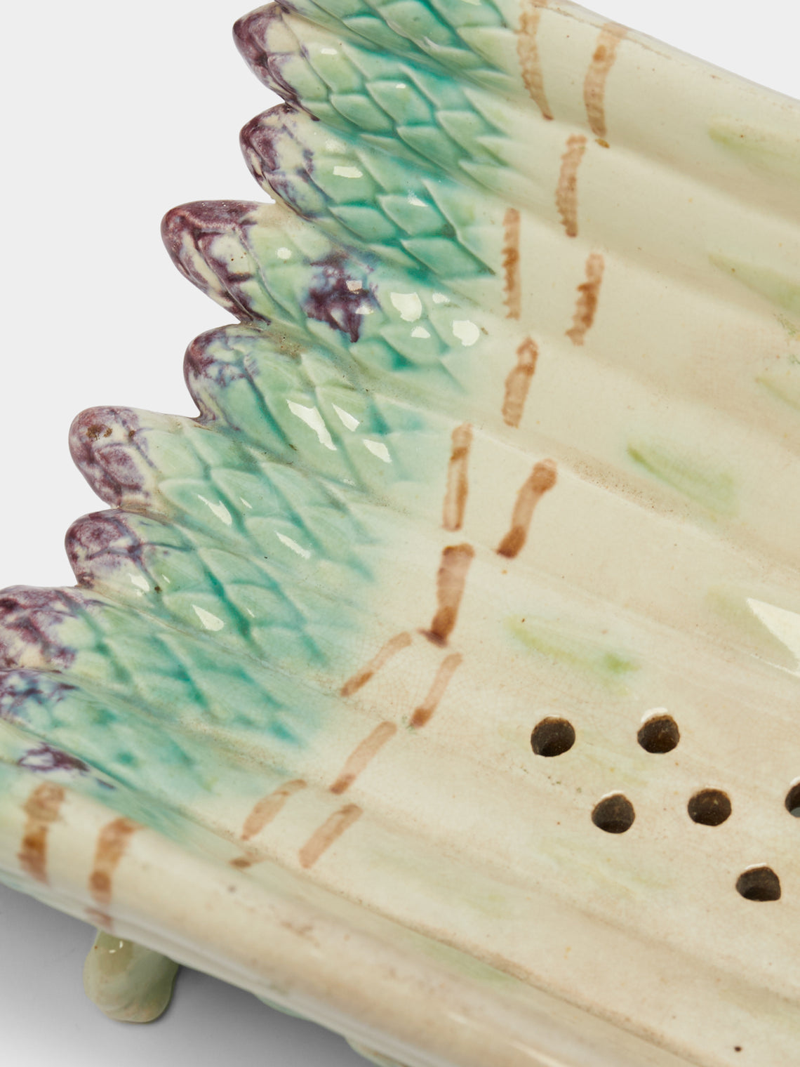 Antique and Vintage - 1950s Asparagus Ceramic Basket -  - ABASK