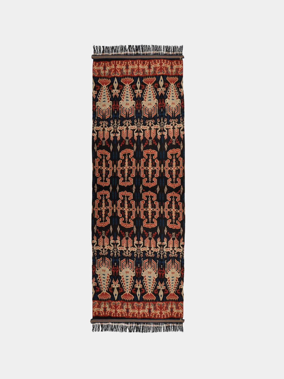 R Collective - Habak Sea Harvest Ikat Cotton Bed Blanket (114in/2.9m) - Multiple - ABASK - 