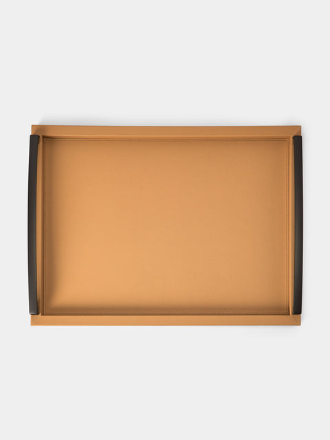 Pinetti - Academia Leather Tray (19.5in/50cm) - Beige - ABASK - 