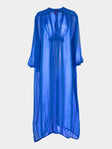 Les Vacances D'Irina - The Hazy Nipple Silk Long Dress | One Size - Blue - ABASK - 