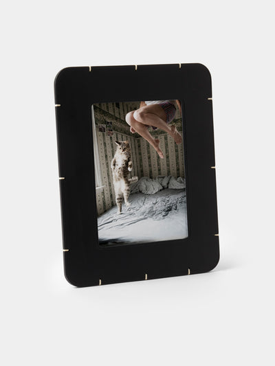 Otzi Studio - Billet Leather & Wood Photo Frame (7x5 inch Photo) - Black - ABASK - 