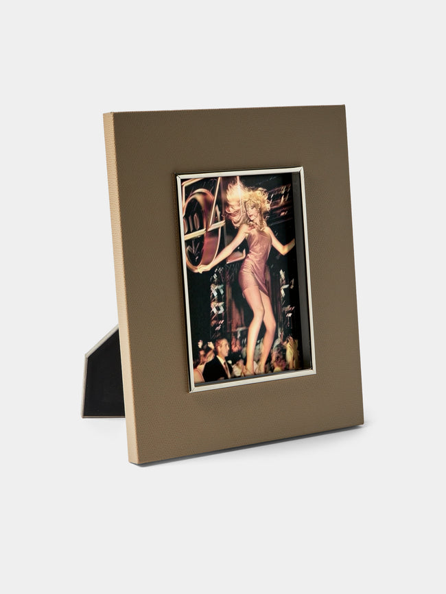 Pinetti - Leather and Silver-Plated Photo Frame (5x7") - Taupe - ABASK - 