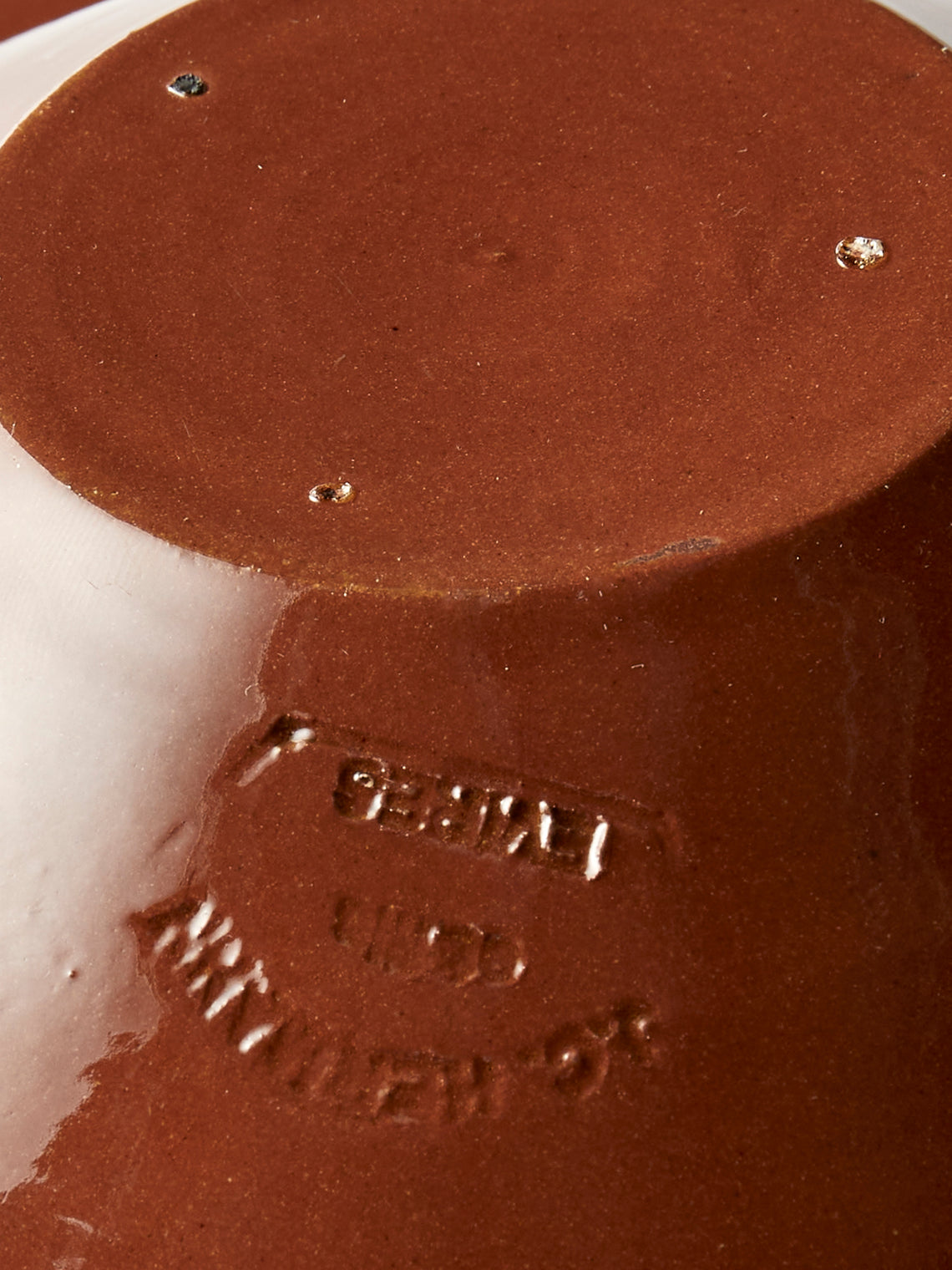 Poterie d’Évires - Flowers Hand-Painted Ceramic Serving Bowl - Light brown - ABASK