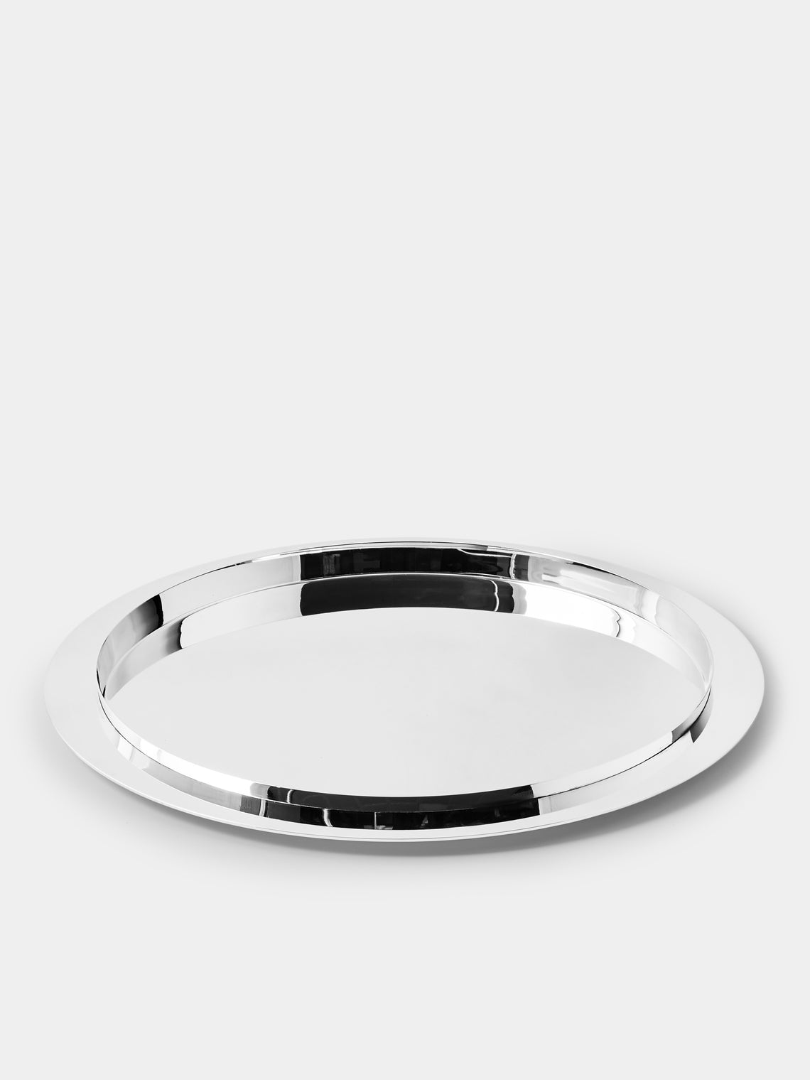 Ercuis - Escapade Saturne Silver-Plated Round Tray (15in/38.5cm) - Silver - ABASK