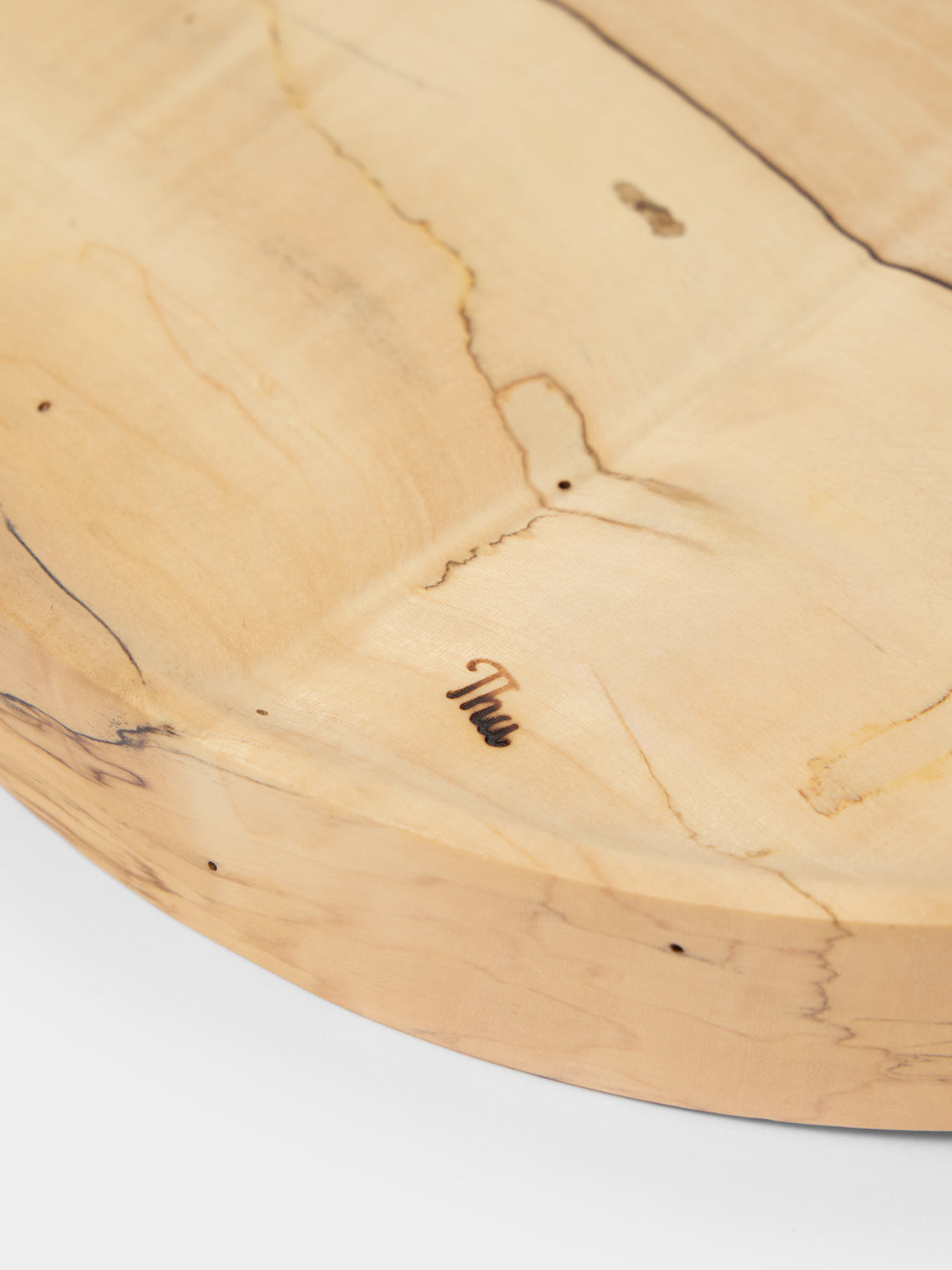 Thursday Furniture - Hand-Turned Japanese Spalted Horse Chestnut Platter - Natural - ABASK