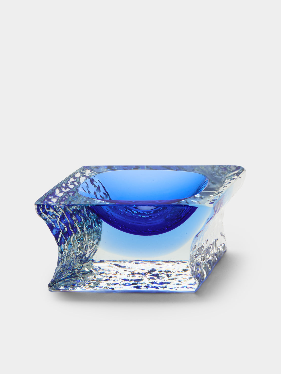 Antique and Vintage - 1930s Campanella MCM Murano Glass Ashtray - Blue - ABASK - 