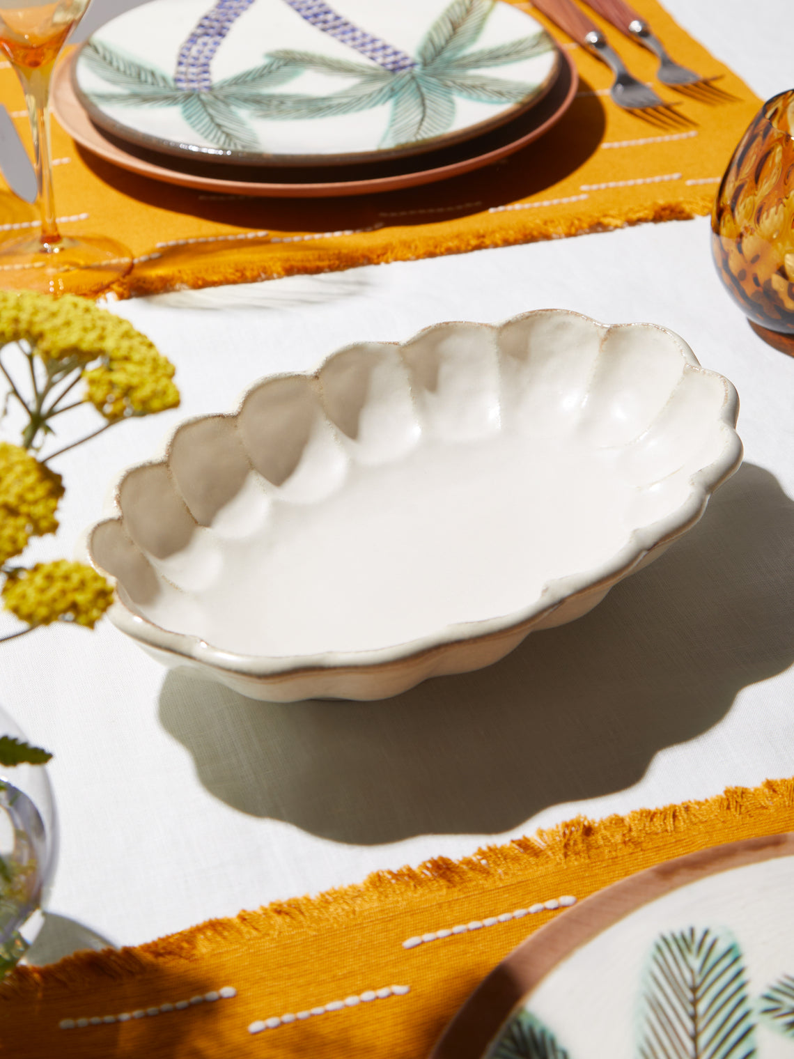 Kaneko Kohyo - Rinka Ceramic Shallow Serving Bowl -  - ABASK