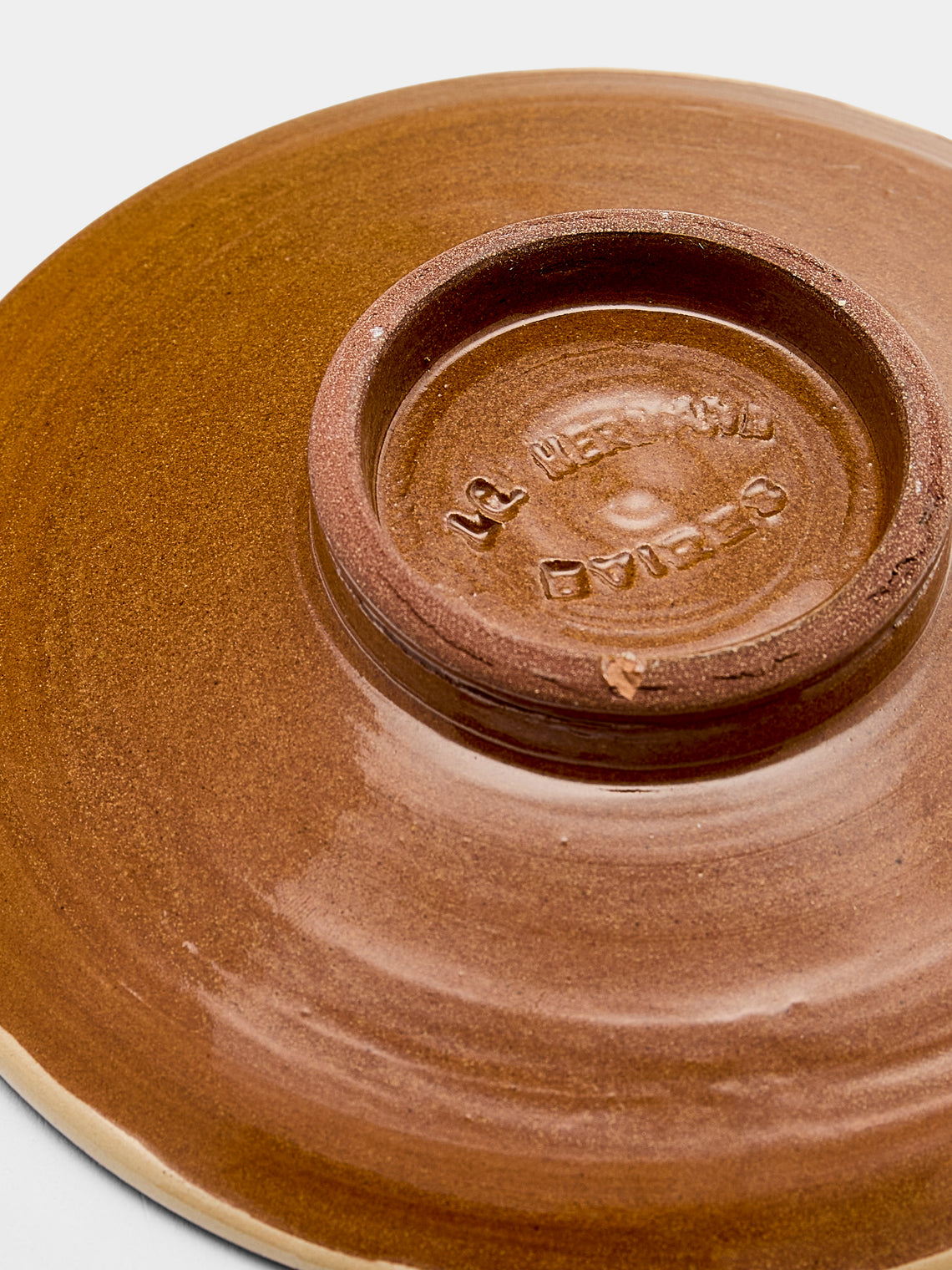 Poterie d’Évires - Flowers and Birds Hand-Painted Ceramic Small Raised Plates (Set of 6) - Cream - ABASK