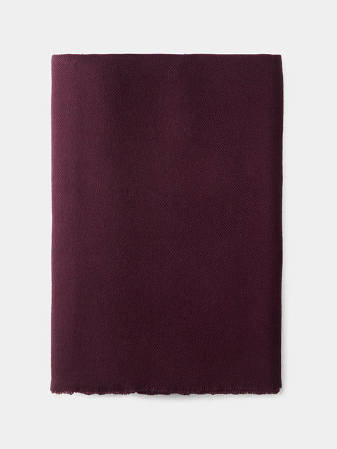Denis Colomb - Cashmere Travel Blanket (78.5in/2m) - Burgundy - ABASK - 