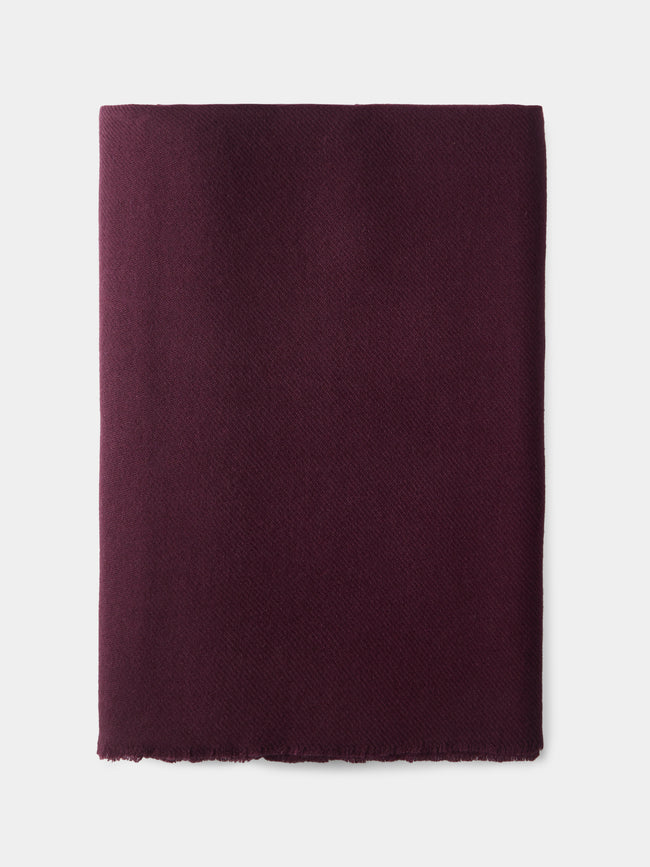 Denis Colomb - Cashmere Travel Blanket (78.5in/2m) - Burgundy - ABASK - 