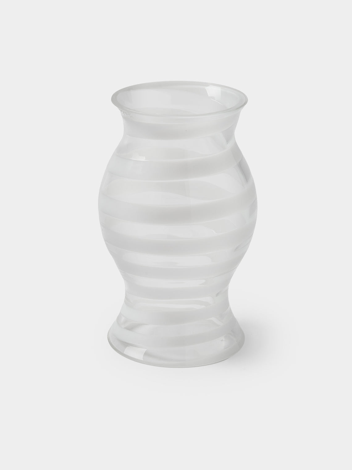 Yali Glass - Nastro Hand-Blown Murano Glass Candle Cover - White - ABASK - 