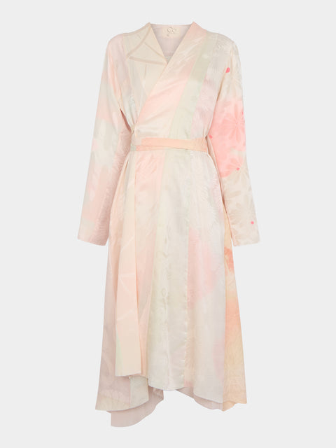 Considered Objects - Irregular Hand-Stitched Silk Robe - Pink - ABASK - 
