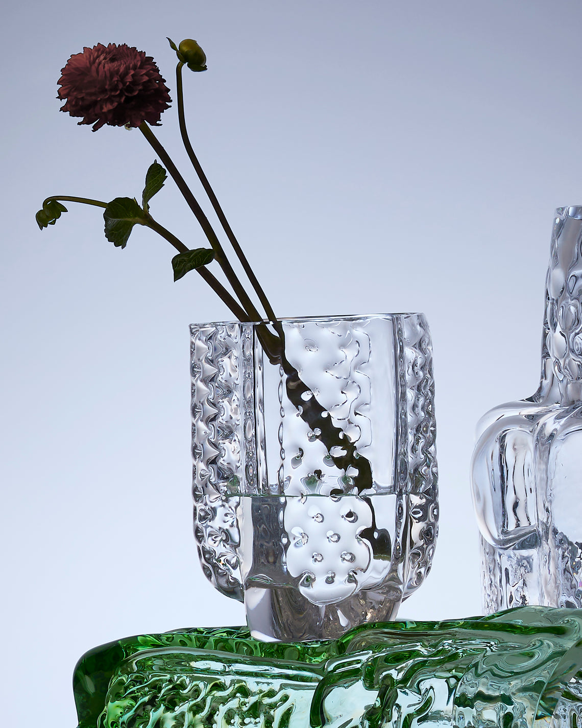 Hana Hillerová - Remix Hand-Blown Glass Vessel (6.5in/17cm) - Clear - ABASK