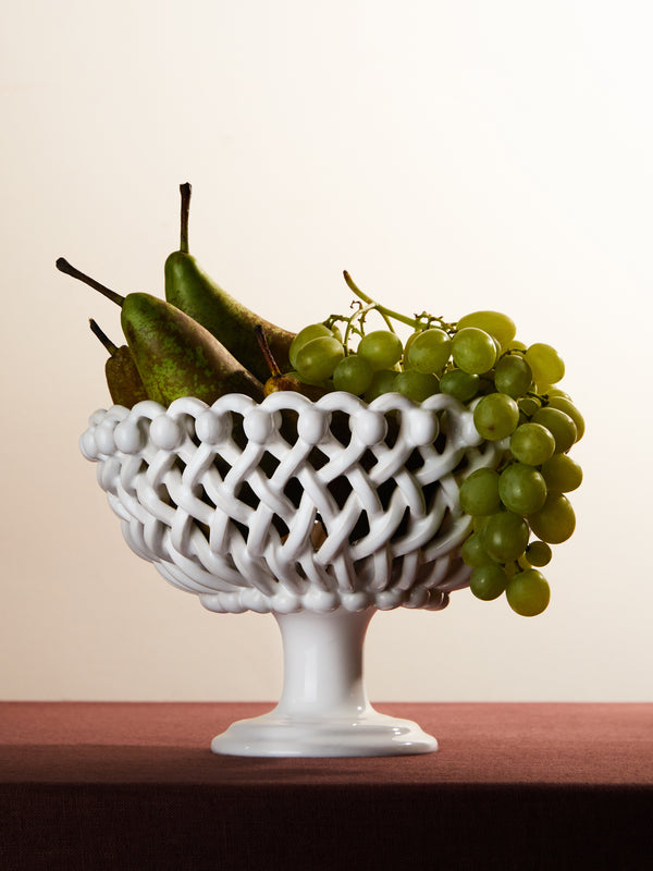 Maison Pichon Uzès - Hand-Glazed Ceramic Braided Raised Bowl -  - ABASK