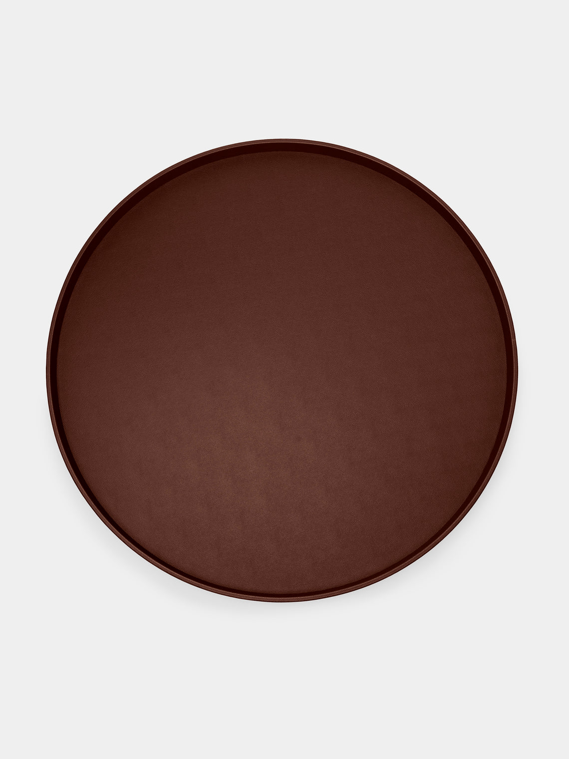 Giobagnara - Polo Utopia Leather Round Tray - Brown - ABASK - 