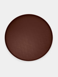 Giobagnara - Polo Utopia Leather Round Tray - Brown - ABASK - 