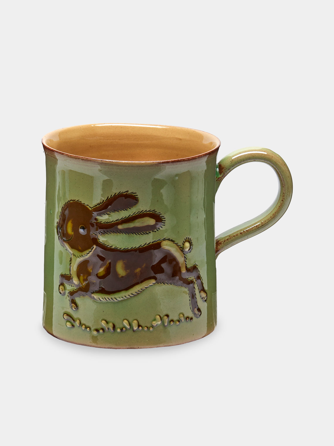 Poterie d’Évires - Animals Hand-Painted Ceramic Mugs (Set of 6) - Light green - ABASK