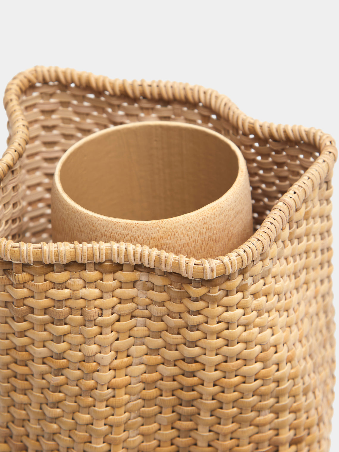 Junpei Kawaguchi - Handwoven Rattan Basket - Brown - ABASK