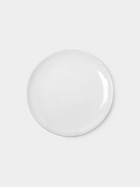 Astier de Villatte - Rien Hand-Glazed Ceramic Salad / Dessert Plate – 5.5in/13.5cm (Set of 2) - White - ABASK - 