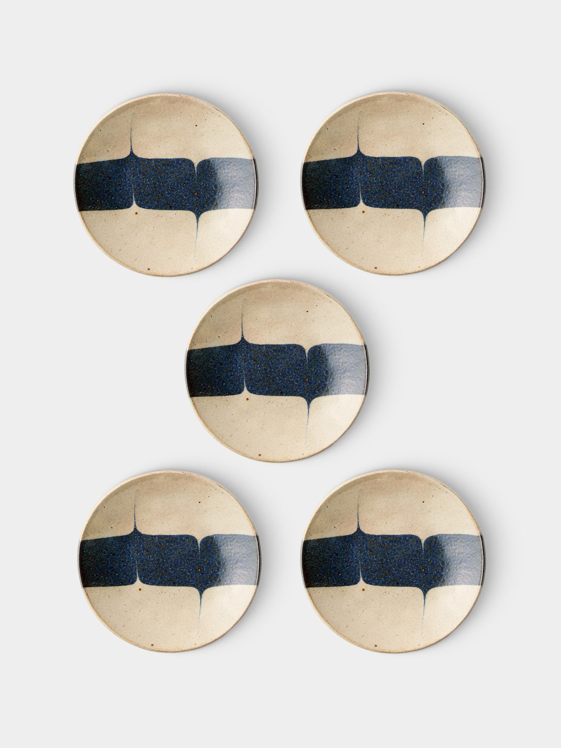 Makidani-gama - No. 2 Nerikomi Ceramic Plates – 6in/15cm (Set of 5) - Multiple - ABASK