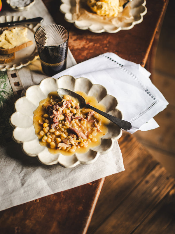 Kaneko Kohyo - Rinka Ceramic Salad Plates – 9.5in/24cm (Set of 4) - White - ABASK