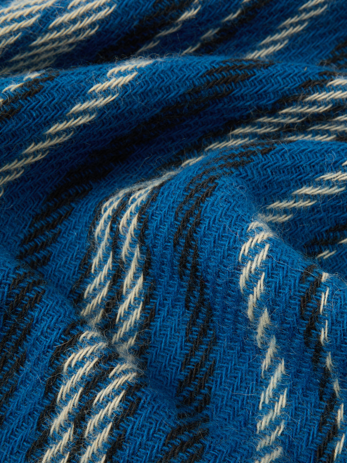 The Stroud - Stroudwater Cotswold Lion Wool Blanket (79in/2m) - Blue - ABASK