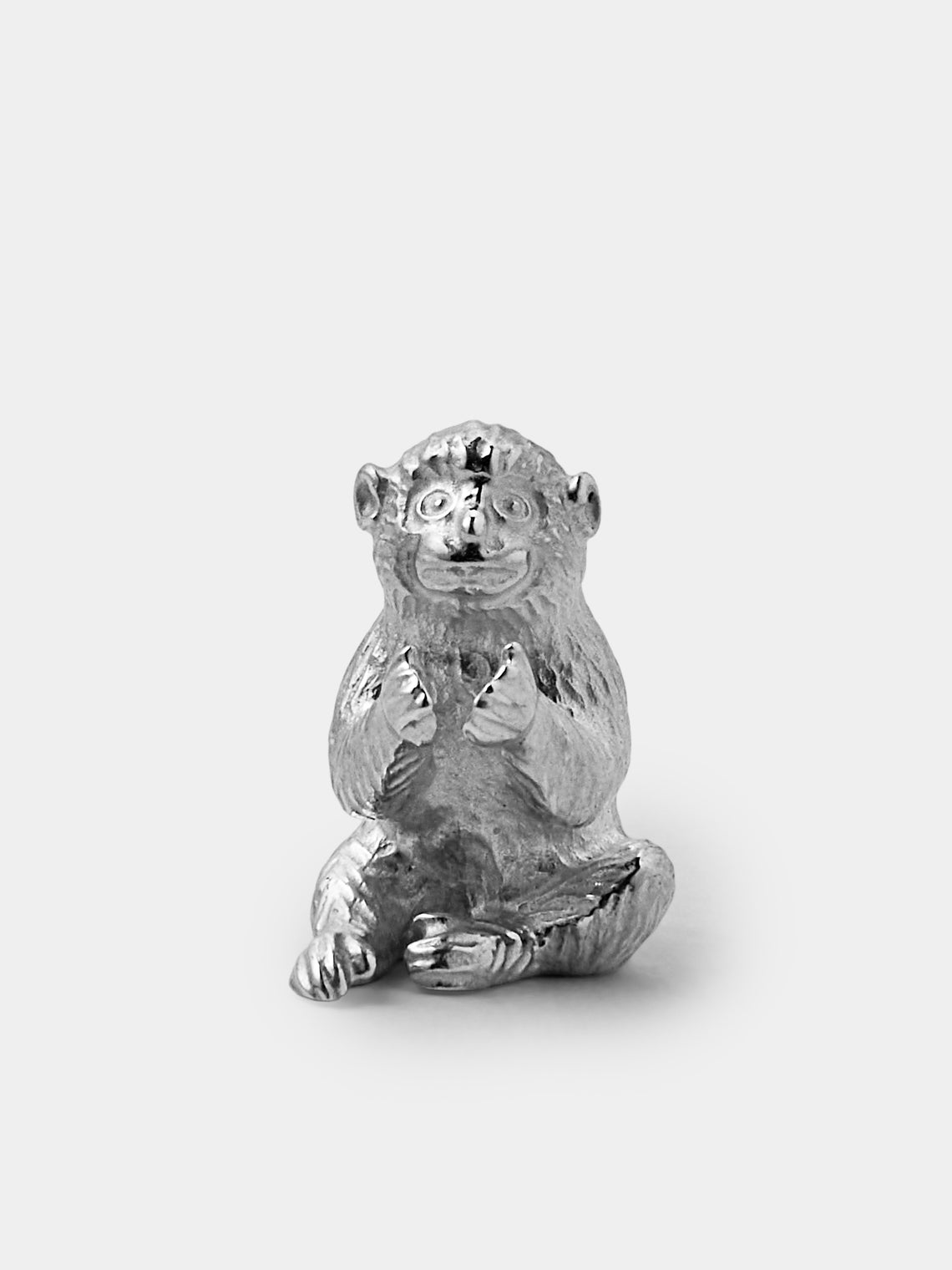 Seikado - Monkey Sterling Silver Incense Holder - Silver - ABASK