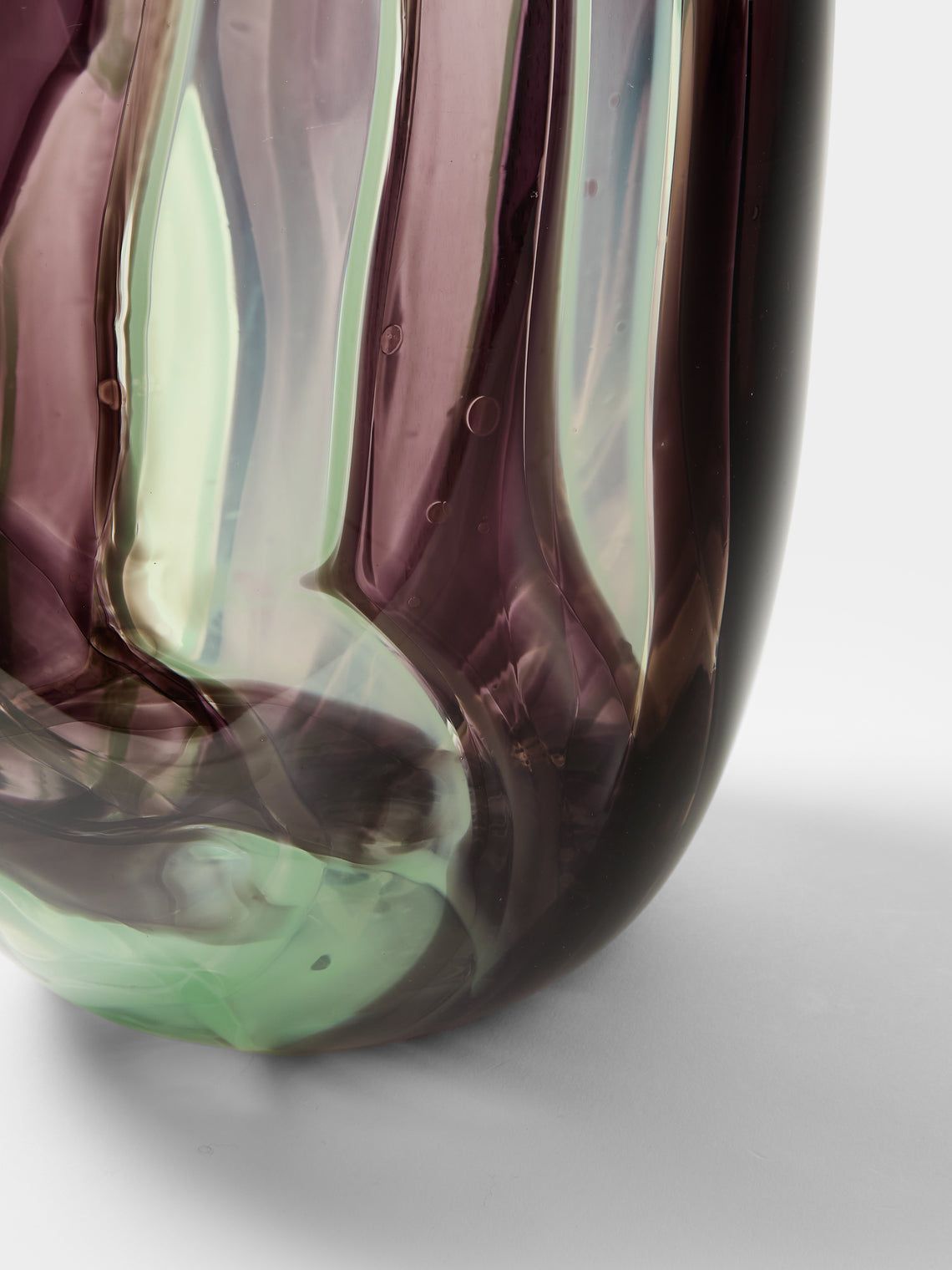 Moonarij - Oona Hand-Blown Glass Vase (15.5in/40cm) - Purple - ABASK