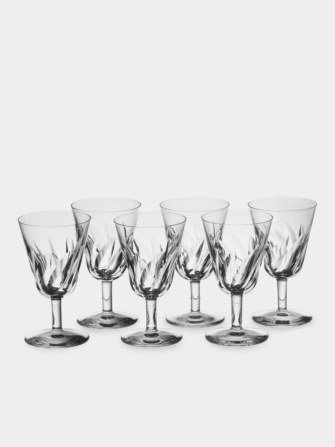 Antique and Vintage - Early-20th-Century Baccarat Côte d'Azur Crystal Wine Glasses (Set of 6) - Clear - ABASK