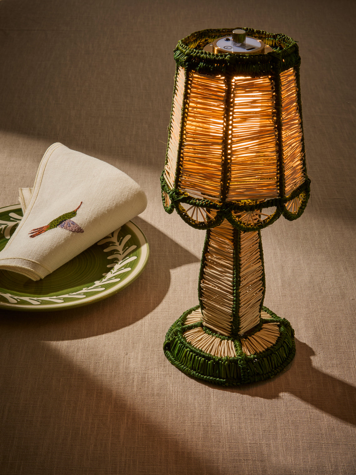CasaLatina - | Set of 2 | Dayana Handwoven Iraca Palm Portable Lights - Beige - ABASK