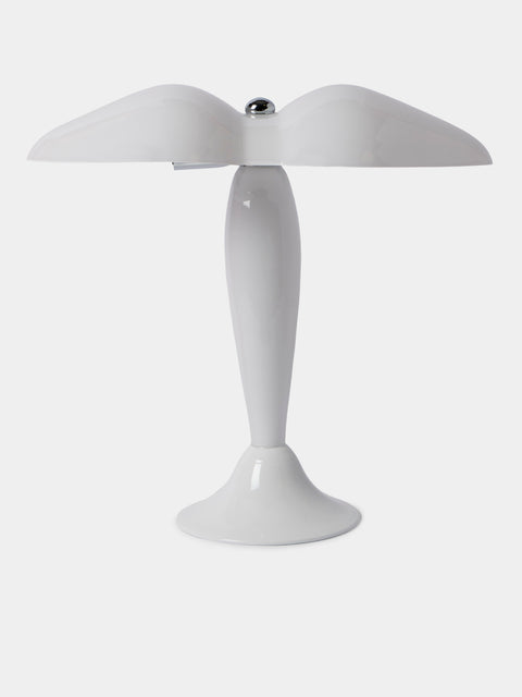 Carlo Moretti - Office Hand-Blown Murano Glass Table Lamp - White - ABASK - 