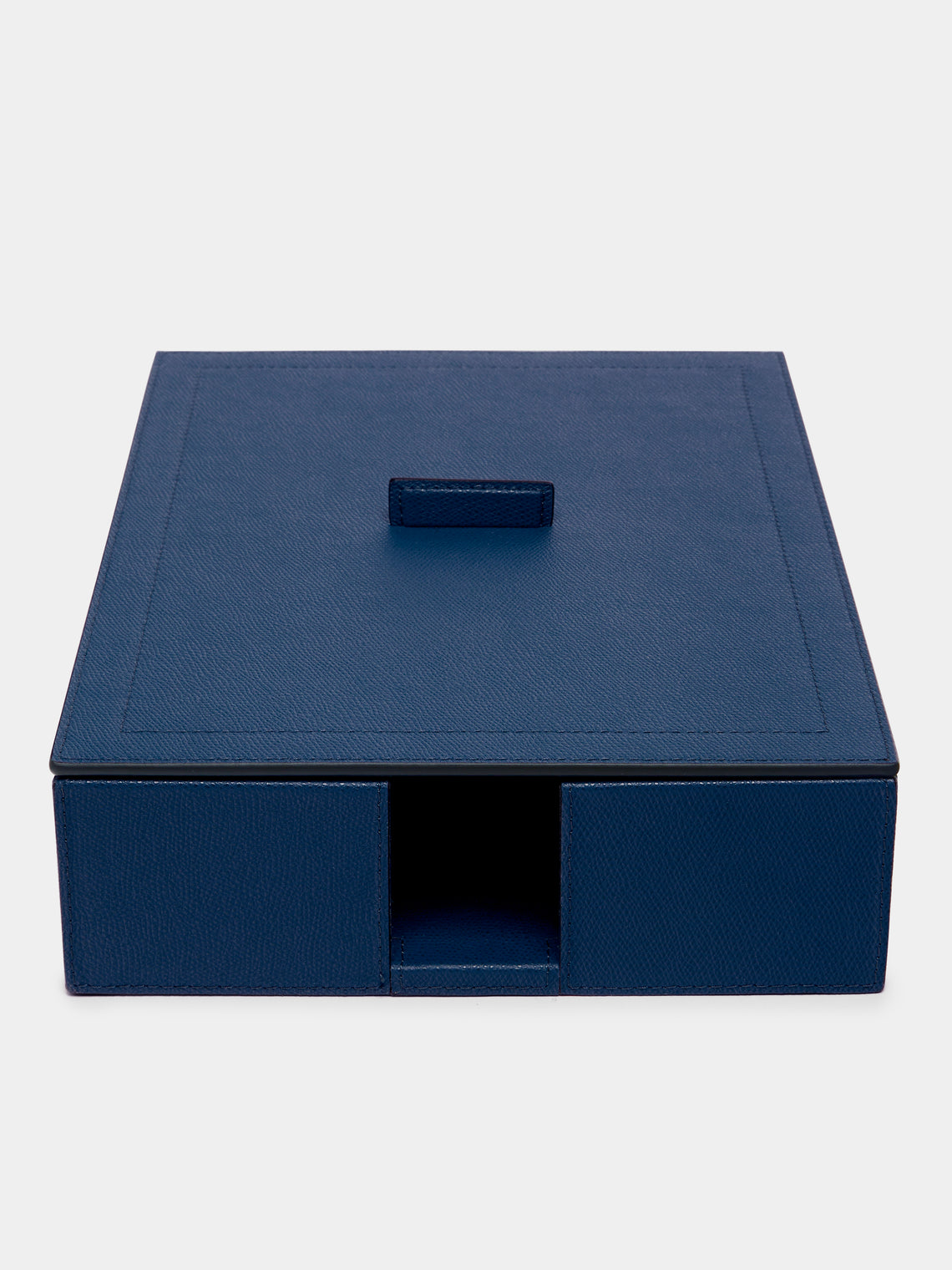 Giobagnara - Leopold Leather Paper Tray - Blue - ABASK - 