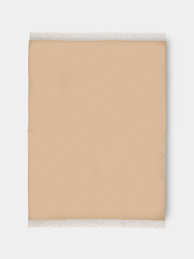 Begg x Co - Arran Cashmere Throw (72in/1.8m) - Beige - ABASK - 