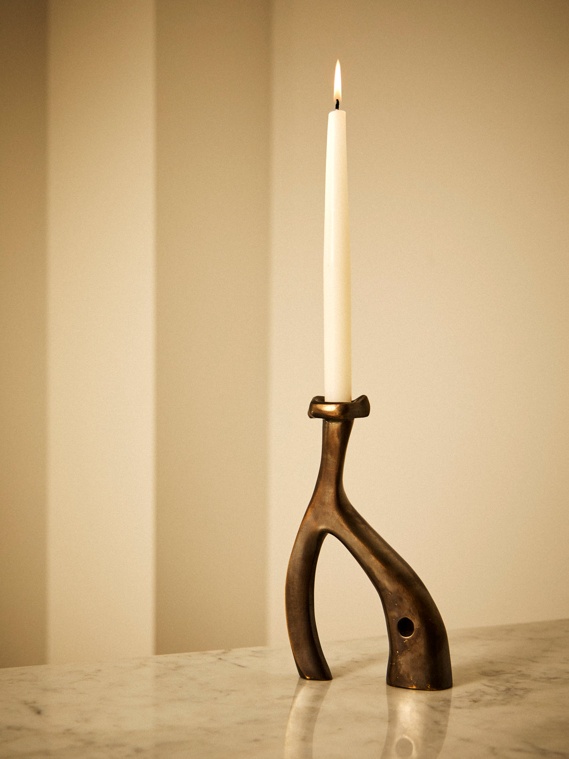 Shaha Raphael - Coven 04 Hand-Cast Brass Candle Holder - Brown - ABASK