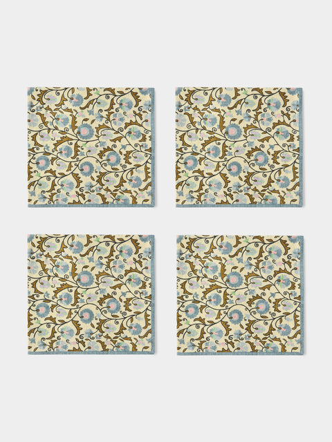 D'Ascoli - | Set of 4 | Juniper Printed Cotton Napkins - Multiple - ABASK - 