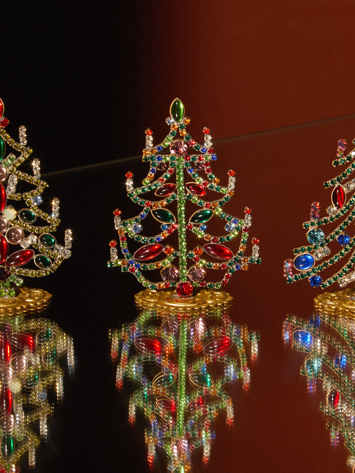 Antique and Vintage - 1930s Czech Gablonzer Jewelled Small Christmas Tree -  - ABASK