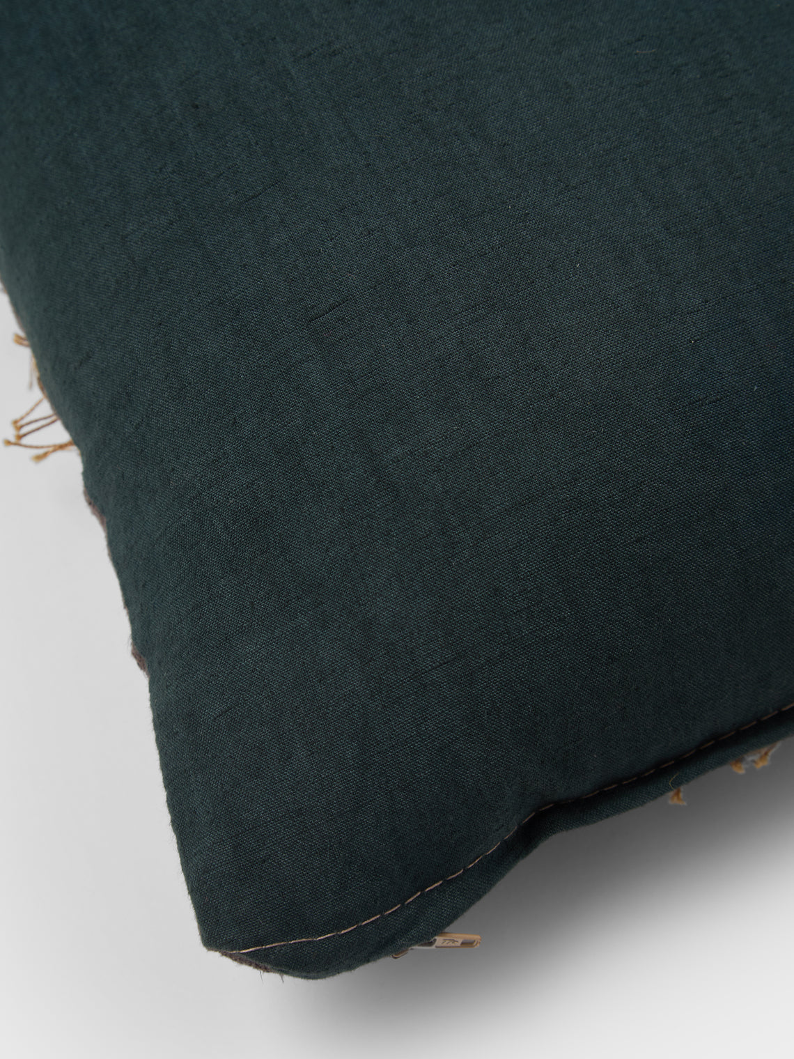 By Walid - 17th-Century Flemish Verdure Tapestry Linen Cushion (16in/41cm) - Multiple - ABASK