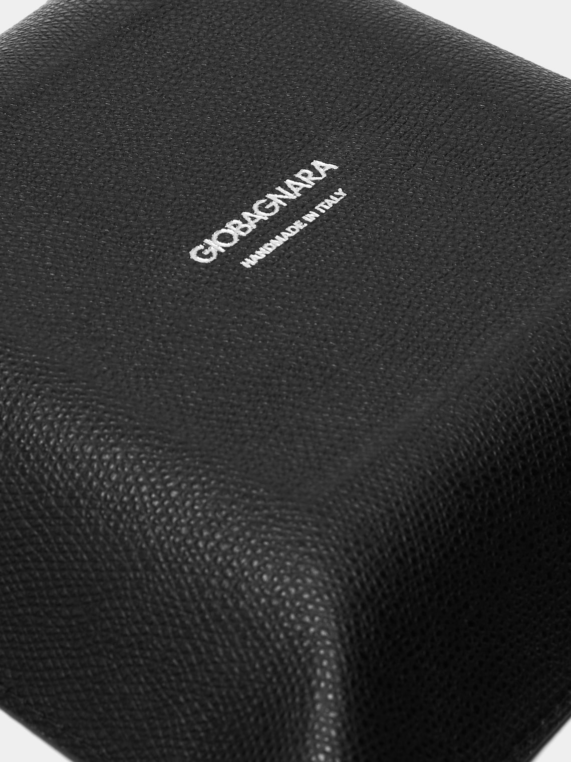 Giobagnara - Jack Leather Valet Tray (8in/20cm) - Black - ABASK