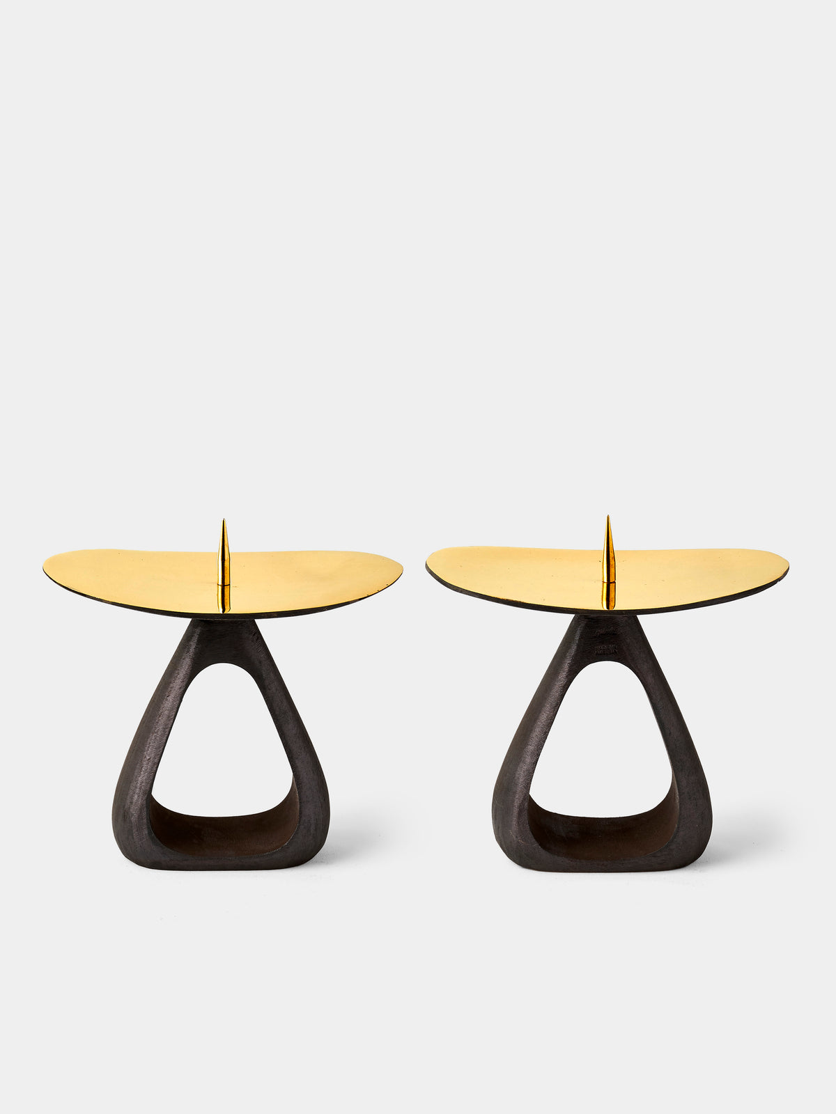 Set 2 Brass Candle Holders