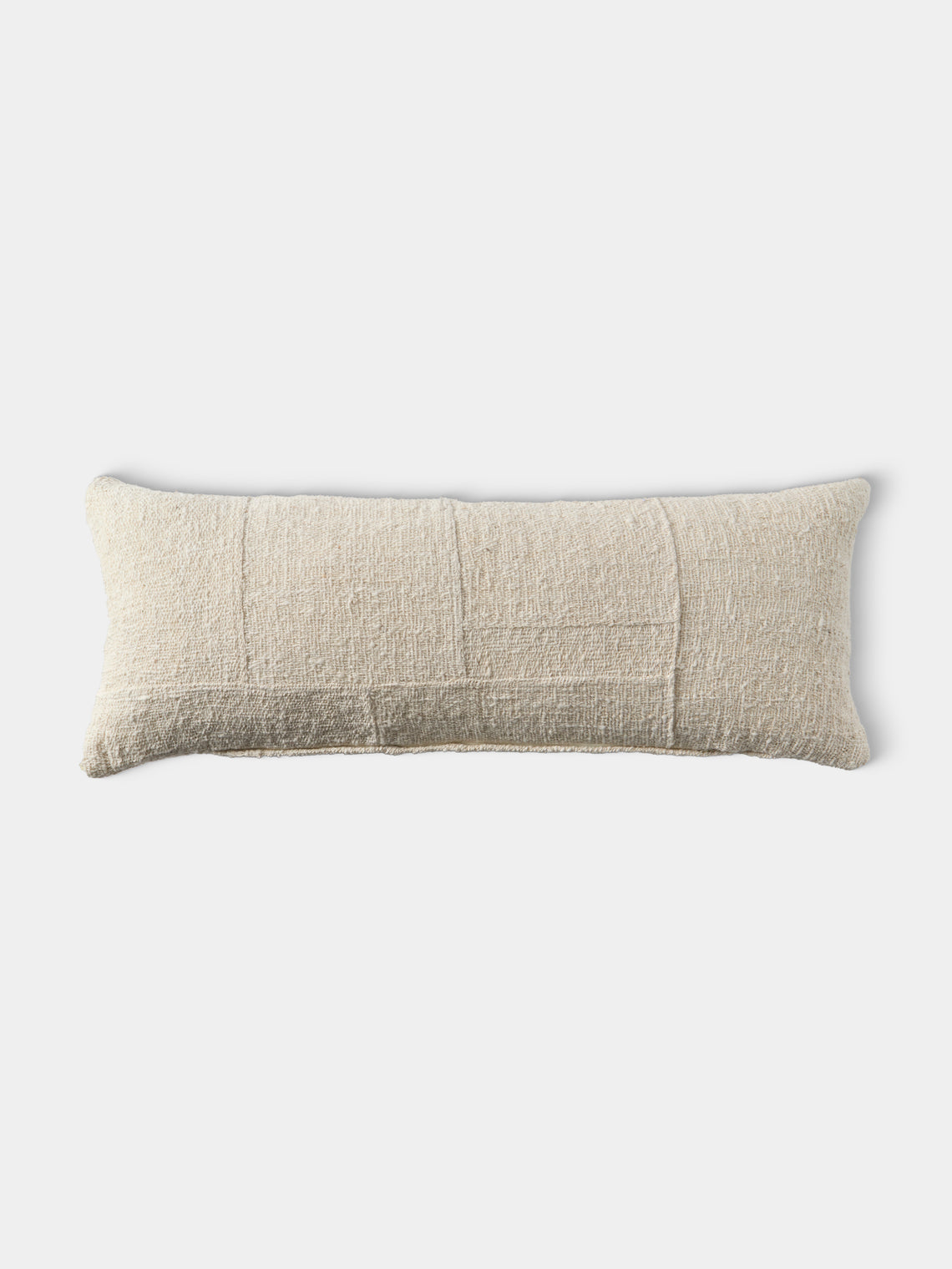 Valentina Hoyos - Patchwork Cotton Lumbar Cushion (31.5in/80cm) - Natural - ABASK