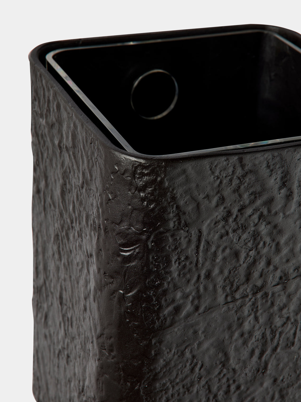 Giobagnara - Riace Imperfect Bronze Wastepaper Bin - Black - ABASK