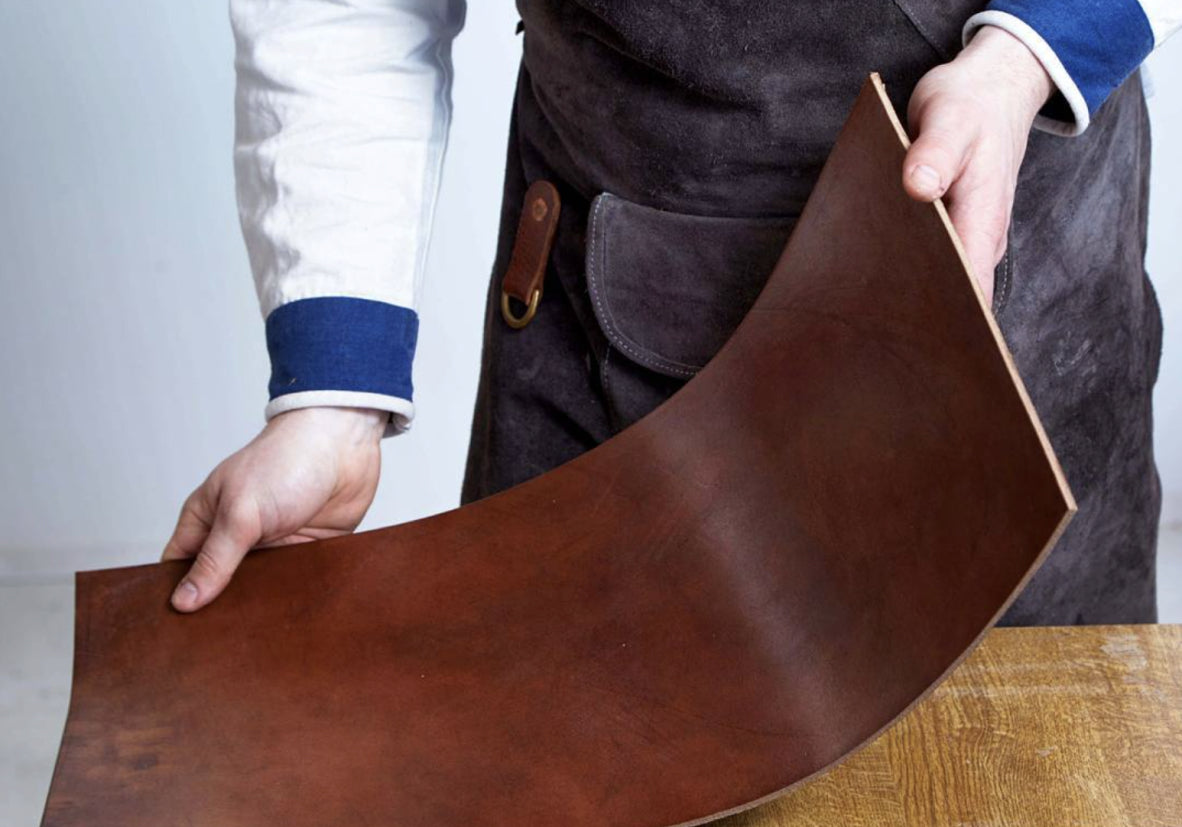Eyelet Leather Wastepaper Bin