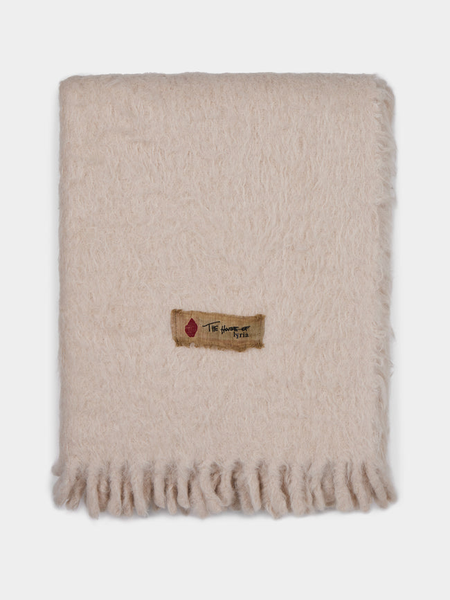 The House of Lyria - Moonlight Alpaca Throw (75in/1.9m) - Cream - ABASK - 