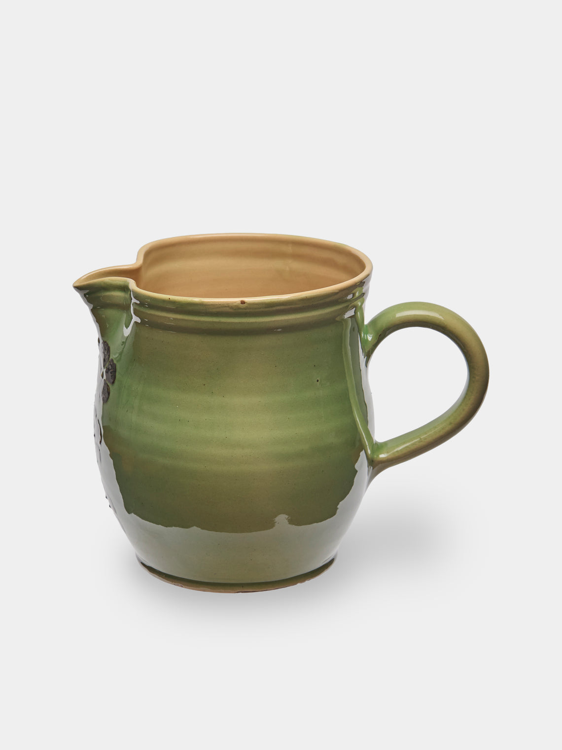 Poterie d’Évires - Flowers Hand-Painted Ceramic Jug (70.5oz/2L) - Green - ABASK