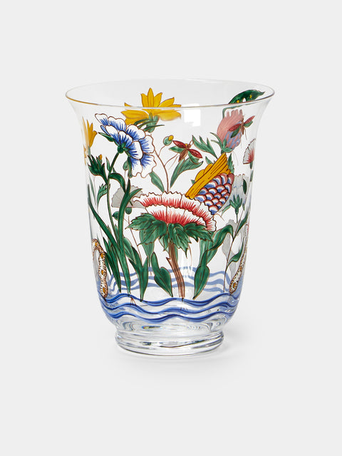 Lobmeyr - Chinese Flowers Hand-Blown Crystal Water Tumbler - Blue - ABASK - 