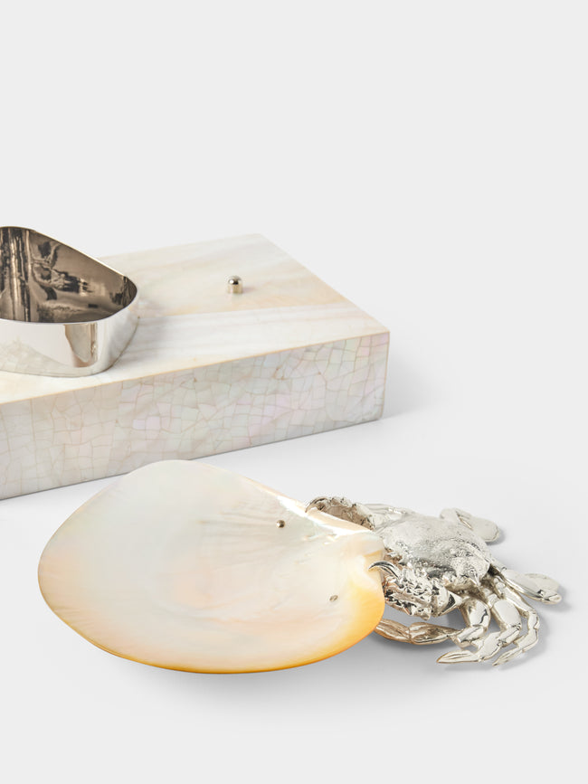 Objet Luxe - Hermes Crab Mother-of-Pearl Caviar Dish - Ivory - ABASK