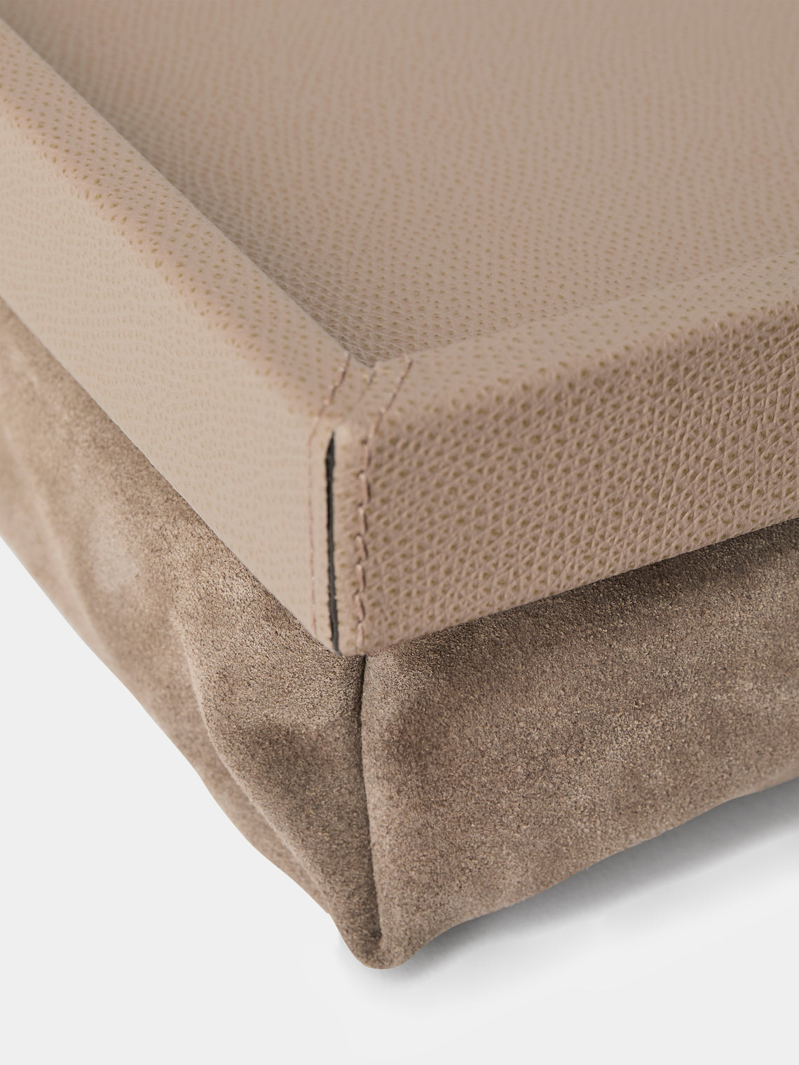 Giobagnara - Teddy Leather Bed Tray (21in/53cm) - Gray - ABASK